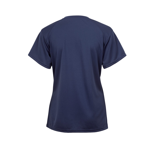 V-neck youth tee with Badger sport paneled shoulder for maximum movement,... from ASI 37461 Augusta Sportswear