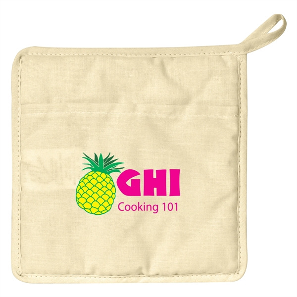 Quilted cotton canvas pot holder with large imprint area.... from ASI 61125 Hit Promotional Products / Hit®