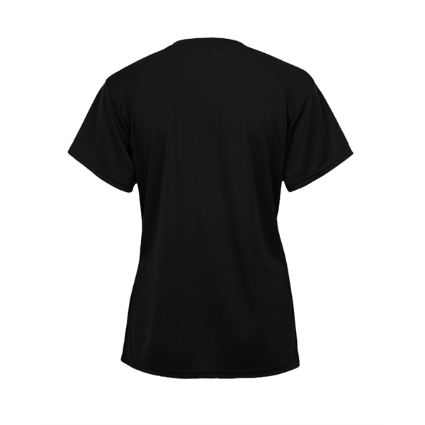 Women's v-neck tee with paneled shoulder for maximum movement, double-needle hem.... from ASI 37461 Augusta Sportswear