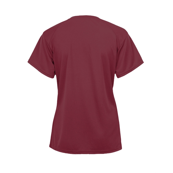 Women's v-neck tee with paneled shoulder for maximum movement, double-needle hem.... from ASI 37461 Augusta Sportswear