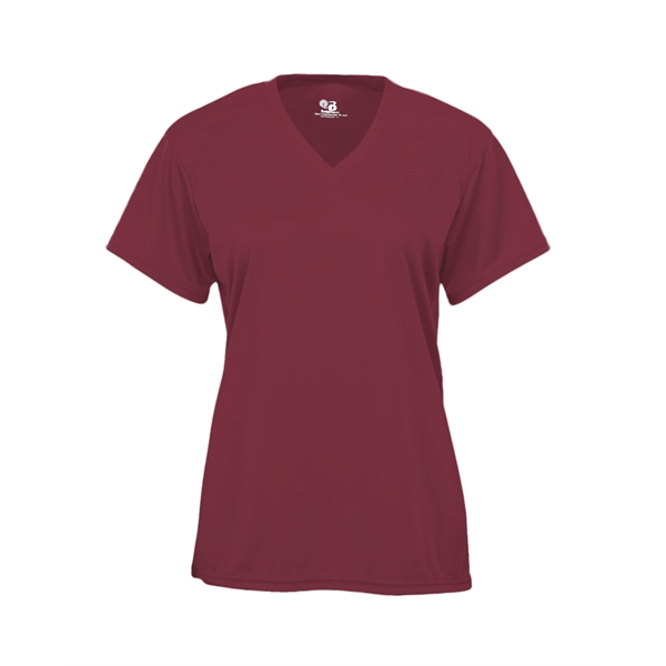 Women's v-neck tee with paneled shoulder for maximum movement, double-needle hem.... from ASI 37461 Augusta Sportswear