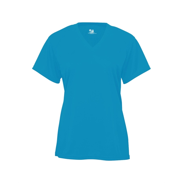 Women's v-neck tee with paneled shoulder for maximum movement, double-needle hem.... from ASI 37461 Augusta Sportswear