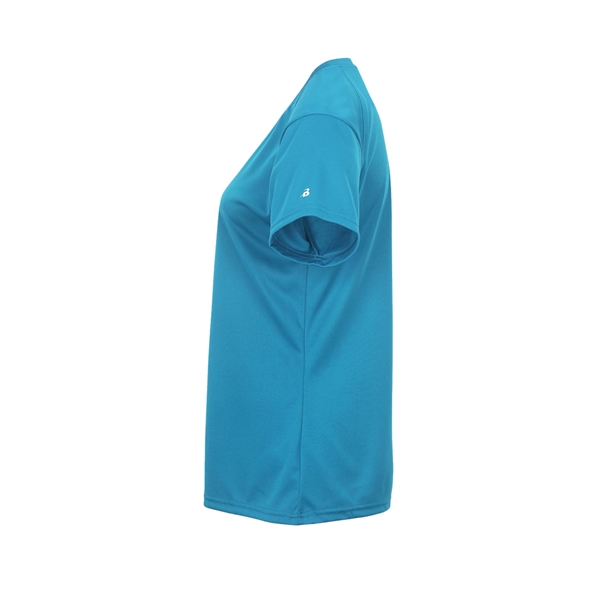 Women's v-neck tee with paneled shoulder for maximum movement, double-needle hem.... from ASI 37461 Augusta Sportswear