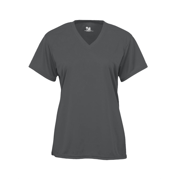 Women's v-neck tee with paneled shoulder for maximum movement, double-needle hem.... from ASI 37461 Augusta Sportswear