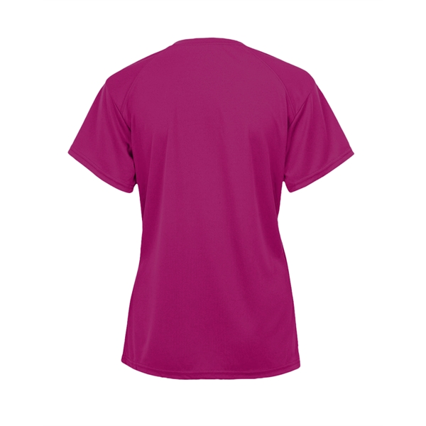 Women's v-neck tee with paneled shoulder for maximum movement, double-needle hem.... from ASI 37461 Augusta Sportswear