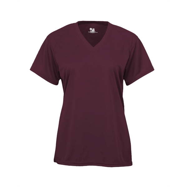 Women's v-neck tee with paneled shoulder for maximum movement, double-needle hem.... from ASI 37461 Augusta Sportswear