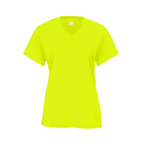 Women's v-neck tee with paneled shoulder for maximum movement, double-needle hem.... from ASI 37461 Augusta Sportswear