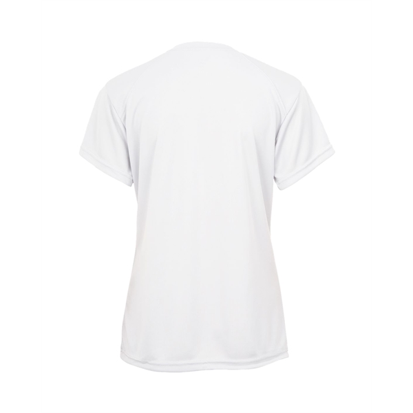 Women's v-neck tee with paneled shoulder for maximum movement, double-needle hem.... from ASI 37461 Augusta Sportswear