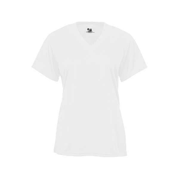 Women's v-neck tee with paneled shoulder for maximum movement, double-needle hem.... from ASI 37461 Augusta Sportswear