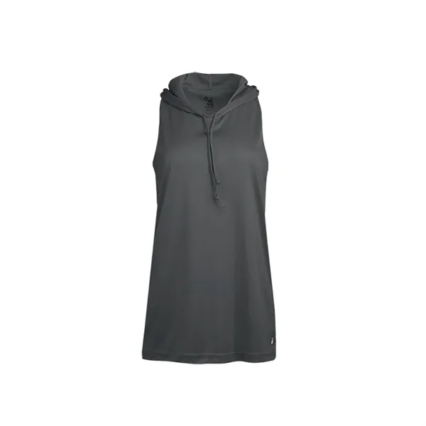 Women's hooded tank with self-fabric hood with drawcord, a-line body, racerback... from ASI 37461 Augusta Sportswear