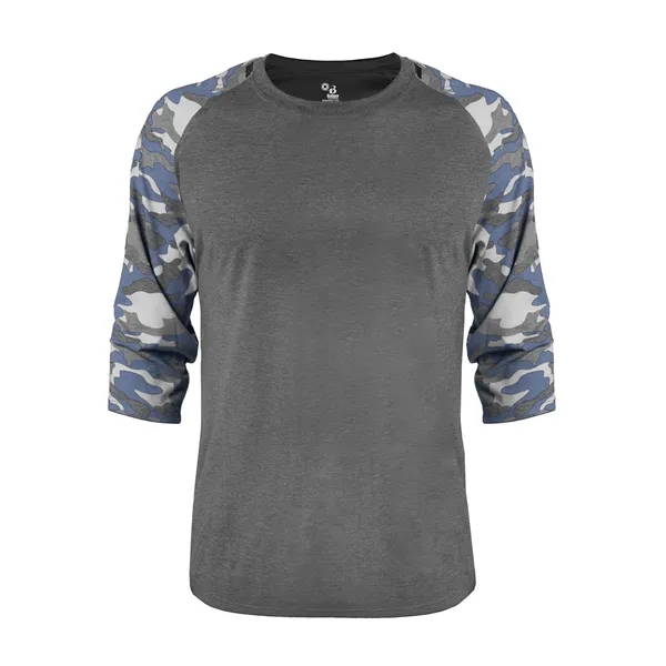 The Vintage Camo Tri-Blend Baseball Tee is made from a performance... from ASI 37461 Augusta Sportswear