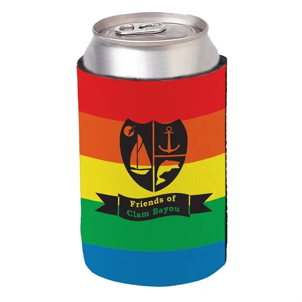 Rainbow Kan-Tastic beverage holder measuring 4" and made of laminated open... from ASI 61125 Hit Promotional Products / Hit®