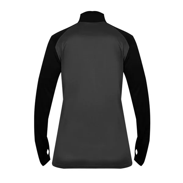 Women's 1/4 zip with paneled shoulder for maximum movement, superior interlock... from ASI 37461 Augusta Sportswear