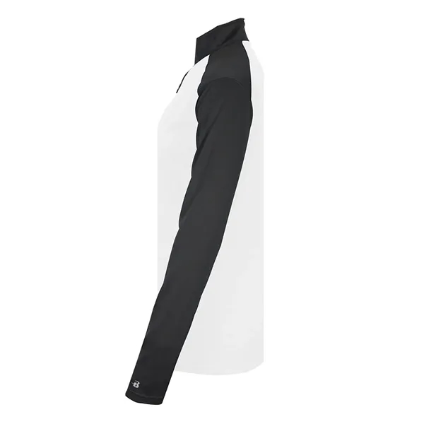 Women's 1/4 zip with paneled shoulder for maximum movement, superior interlock... from ASI 37461 Augusta Sportswear