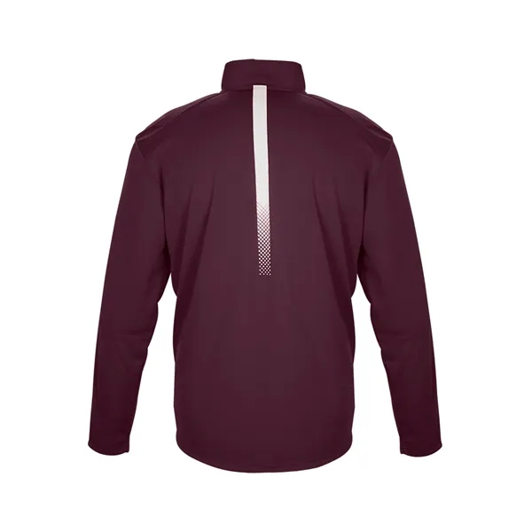 1/4 zip with Badger sport paneled shoulder for maximum movement, self-fabric... from ASI 37461 Augusta Sportswear