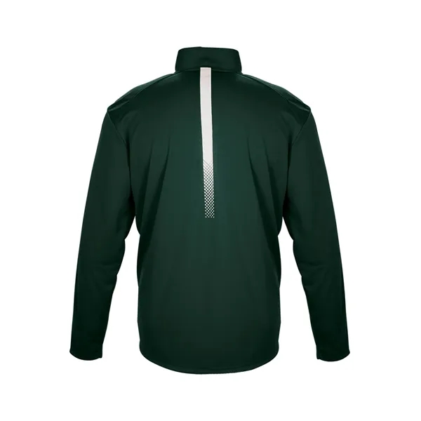 1/4 zip with Badger sport paneled shoulder for maximum movement, self-fabric... from ASI 37461 Augusta Sportswear