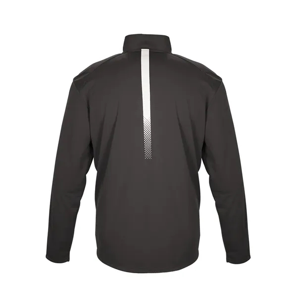 1/4 zip with Badger sport paneled shoulder for maximum movement, self-fabric... from ASI 37461 Augusta Sportswear