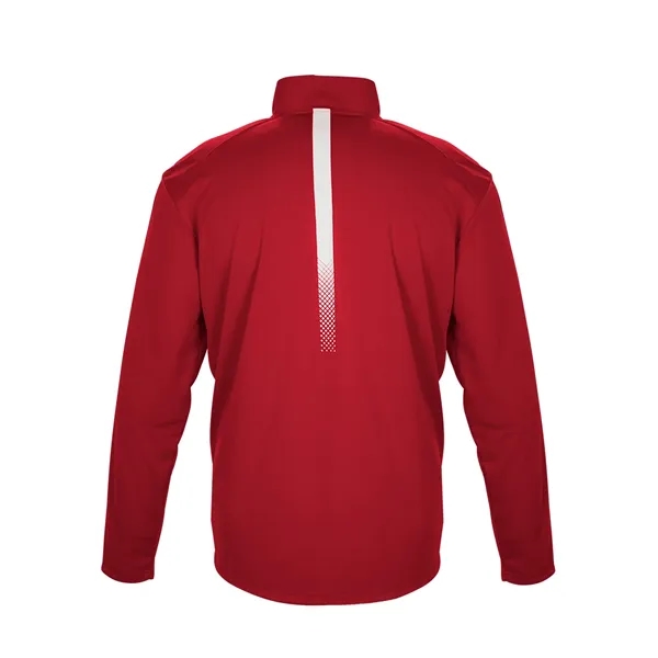 1/4 zip with Badger sport paneled shoulder for maximum movement, self-fabric... from ASI 37461 Augusta Sportswear