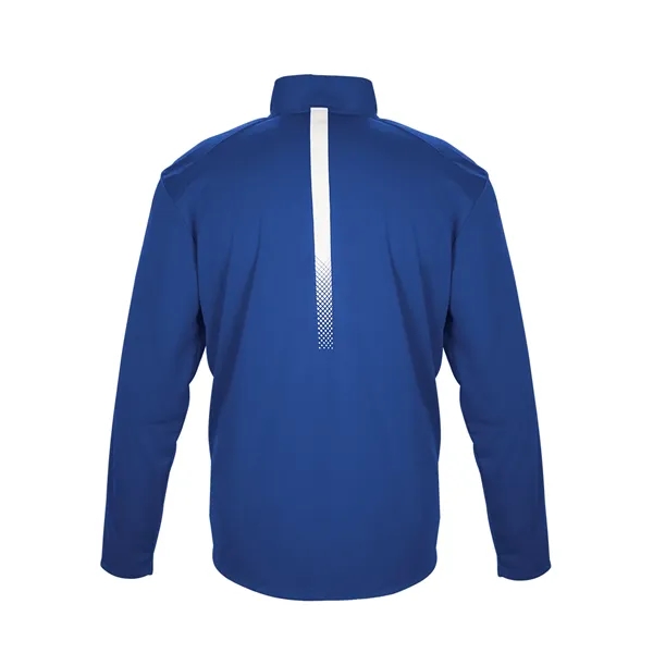 1/4 zip with Badger sport paneled shoulder for maximum movement, self-fabric... from ASI 37461 Augusta Sportswear