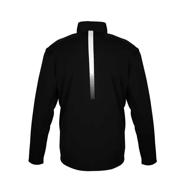 1/4 zip with Badger sport paneled shoulder for maximum movement, self-fabric... from ASI 37461 Augusta Sportswear