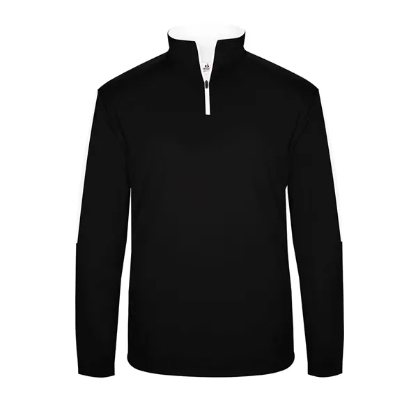 1/4 zip with Badger sport paneled shoulder for maximum movement, self-fabric... from ASI 37461 Augusta Sportswear