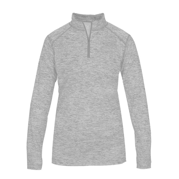 Women's 1/4 zip with double-needle hem, thumb hole in sleeves, self-fabric... from ASI 37461 Augusta Sportswear
