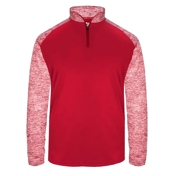 1/4 zip with Badger sport paneled shoulder for maximum movement, double-needle... from ASI 37461 Augusta Sportswear