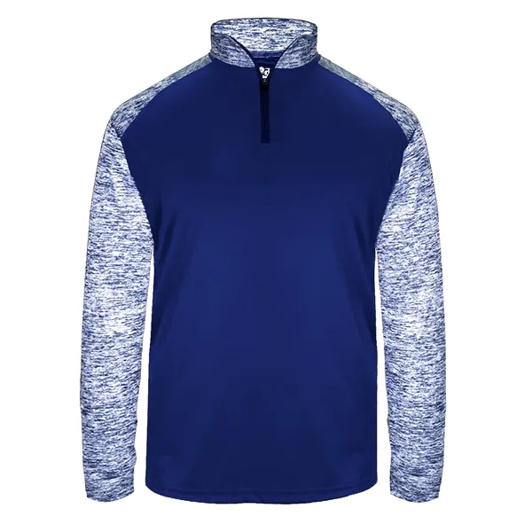 1/4 zip with Badger sport paneled shoulder for maximum movement, double-needle... from ASI 37461 Augusta Sportswear