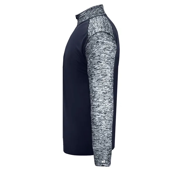 1/4 zip with Badger sport paneled shoulder for maximum movement, double-needle... from ASI 37461 Augusta Sportswear