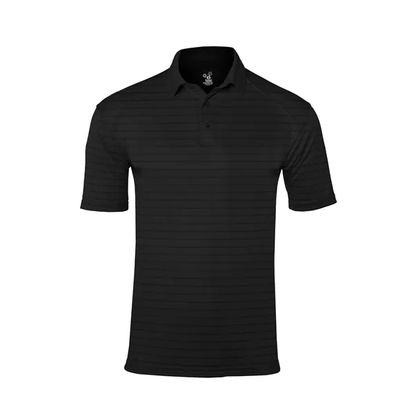 Polo shirt with tonal stripes knitted into fabric creating textured effect.... from ASI 37461 Augusta Sportswear