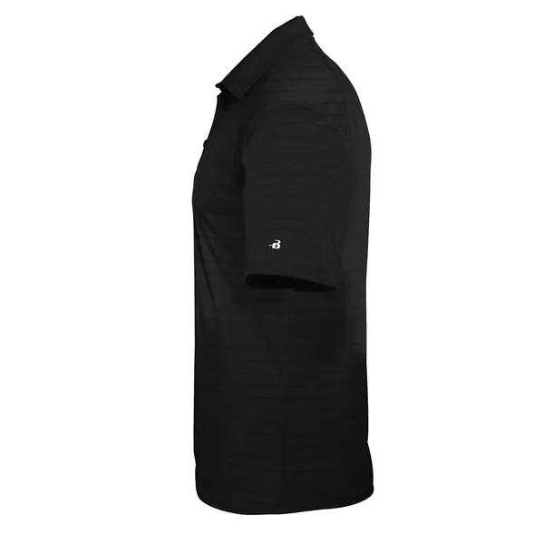 Polo shirt with tonal stripes knitted into fabric creating textured effect.... from ASI 37461 Augusta Sportswear