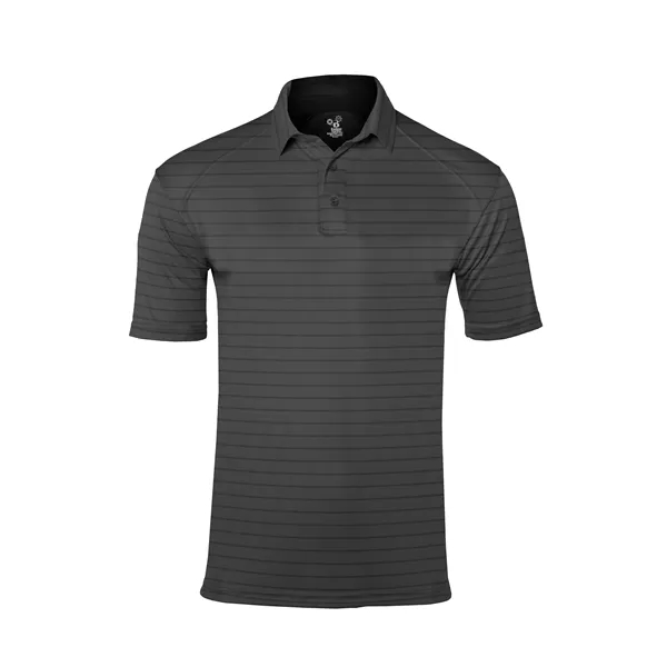 Polo shirt with tonal stripes knitted into fabric creating textured effect.... from ASI 37461 Augusta Sportswear