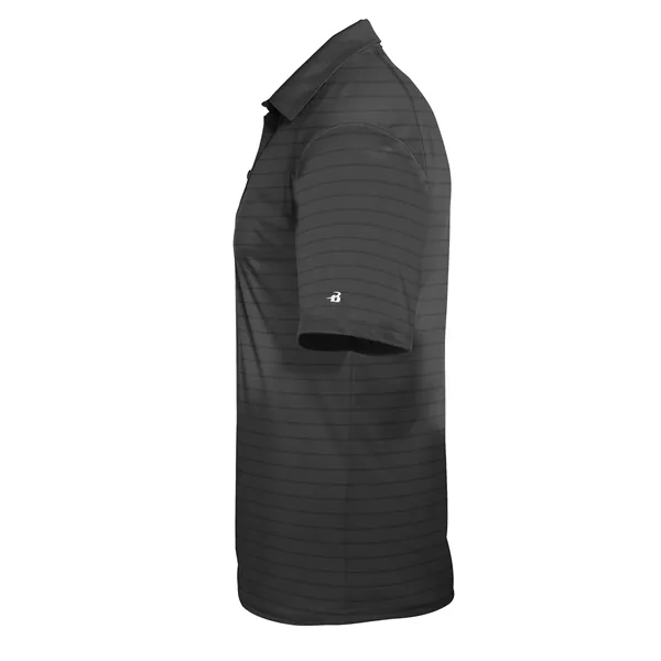 Polo shirt with tonal stripes knitted into fabric creating textured effect.... from ASI 37461 Augusta Sportswear