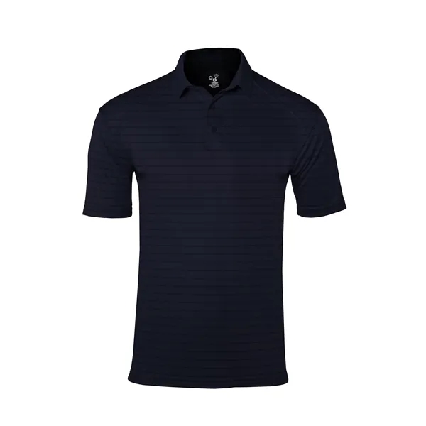 Polo shirt with tonal stripes knitted into fabric creating textured effect.... from ASI 37461 Augusta Sportswear
