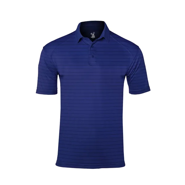 Polo shirt with tonal stripes knitted into fabric creating textured effect.... from ASI 37461 Augusta Sportswear