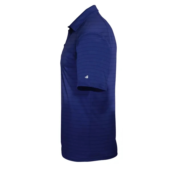 Polo shirt with tonal stripes knitted into fabric creating textured effect.... from ASI 37461 Augusta Sportswear