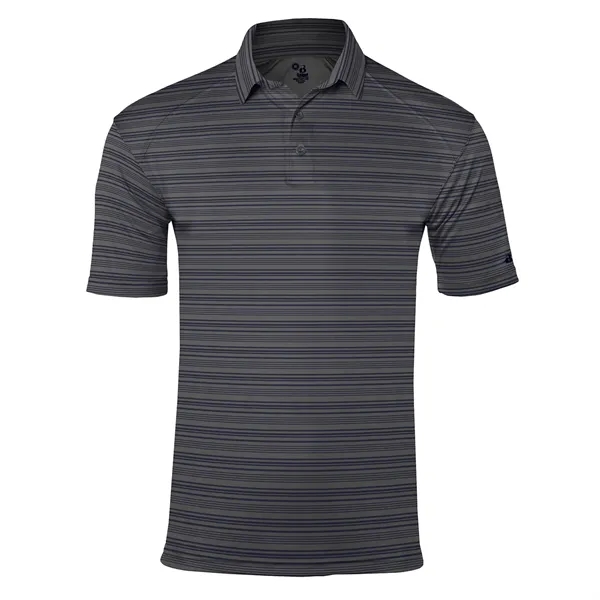 Stripe polo with Badger sport paneled shoulder for maximum movement, taped... from ASI 37461 Augusta Sportswear