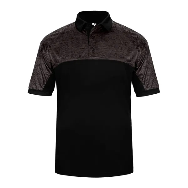 Polo shirt with solid sleeve inserts and cuffs, three-button placket, Badger... from ASI 37461 Augusta Sportswear