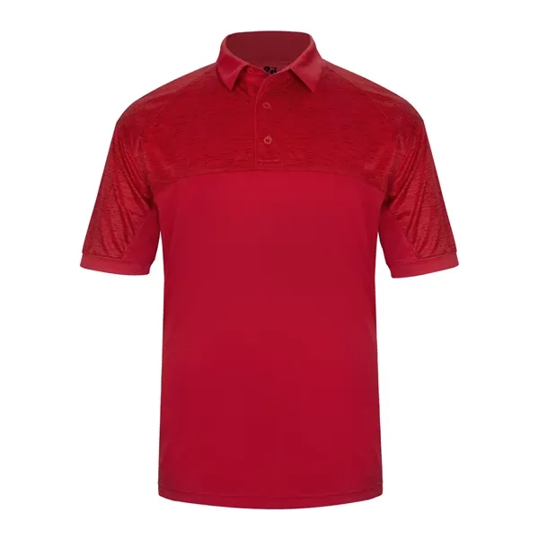 Polo shirt with solid sleeve inserts and cuffs, three-button placket, Badger... from ASI 37461 Augusta Sportswear