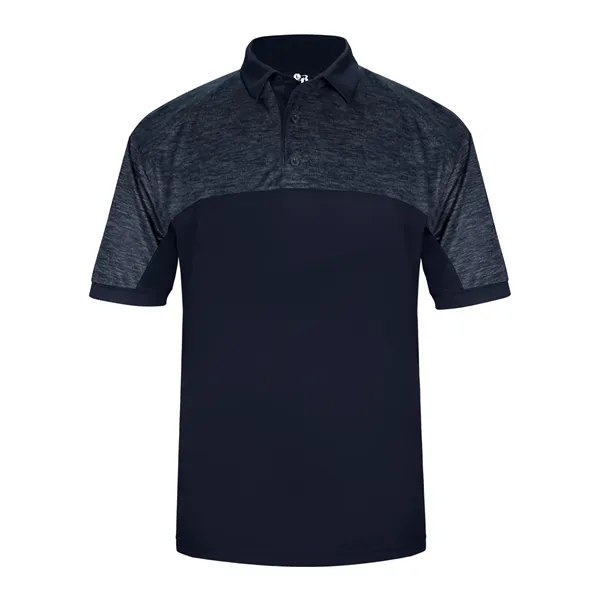 Polo shirt with solid sleeve inserts and cuffs, three-button placket, Badger... from ASI 37461 Augusta Sportswear