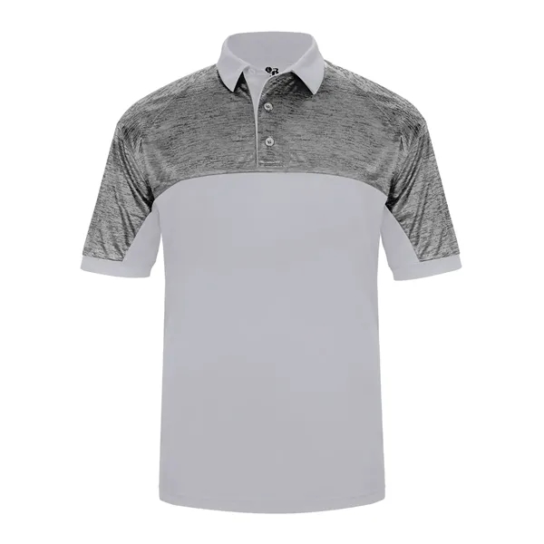 Polo shirt with solid sleeve inserts and cuffs, three-button placket, Badger... from ASI 37461 Augusta Sportswear