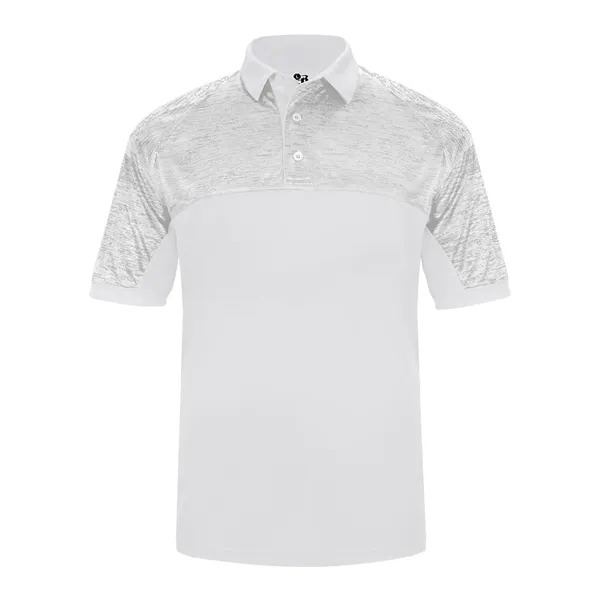 Polo shirt with solid sleeve inserts and cuffs, three-button placket, Badger... from ASI 37461 Augusta Sportswear