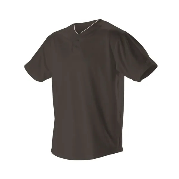 Two button baseball Henley with inset placket, one row of self-material.... from ASI 37461 Augusta Sportswear
