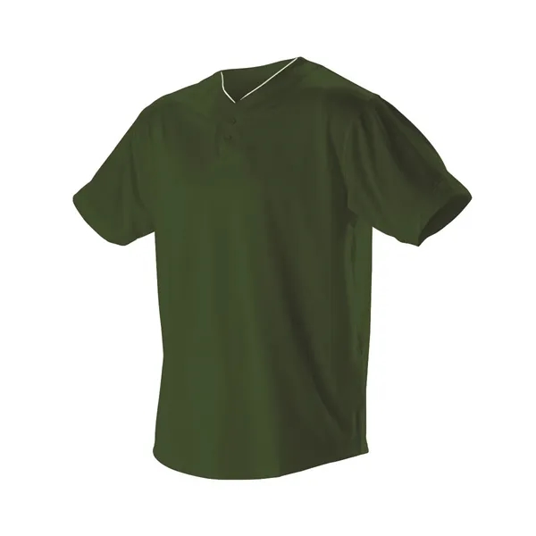 Two button baseball Henley with inset placket, one row of self-material.... from ASI 37461 Augusta Sportswear