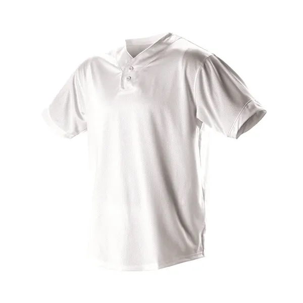 Two button baseball Henley with inset placket, one row of self-material.... from ASI 37461 Augusta Sportswear