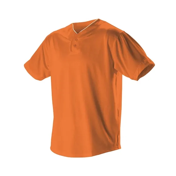 Two button baseball Henley with inset placket, one row of self-material.... from ASI 37461 Augusta Sportswear