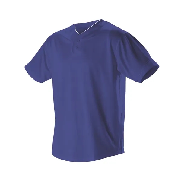 Two button baseball Henley with inset placket, one row of self-material.... from ASI 37461 Augusta Sportswear