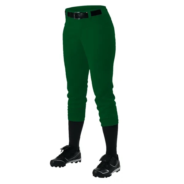 Women's fastpitch pants with low rise cut, mid-calf length, five pro-style... from ASI 37461 Augusta Sportswear