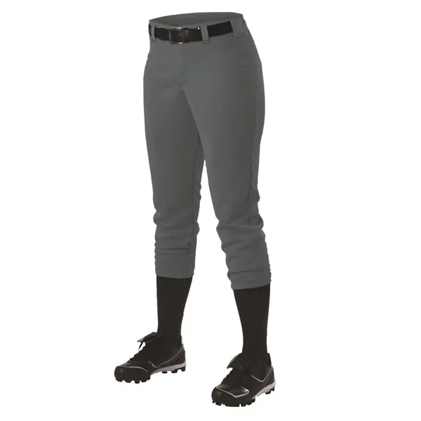 Women's fastpitch pants with low rise cut, mid-calf length, five pro-style... from ASI 37461 Augusta Sportswear