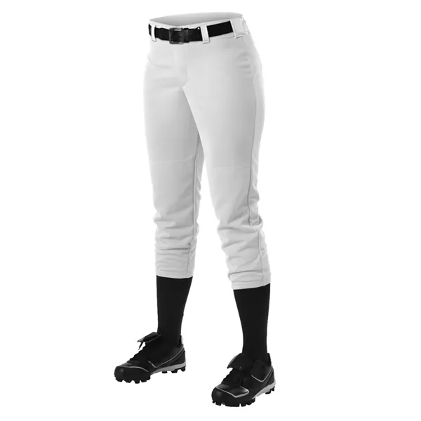 Women's fastpitch pants with low rise cut, mid-calf length, five pro-style... from ASI 37461 Augusta Sportswear